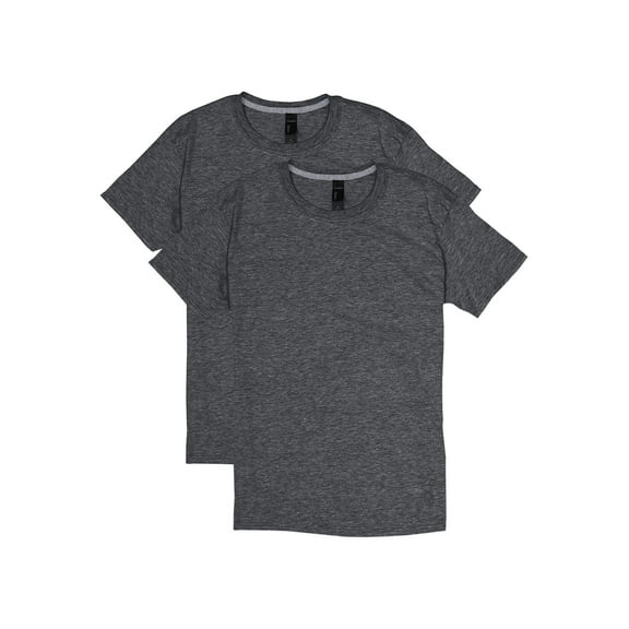Hanes X-Temp Unisex Short Sleeve Crewneck T-Shirt, 2-Pack Charcoal Heather XL