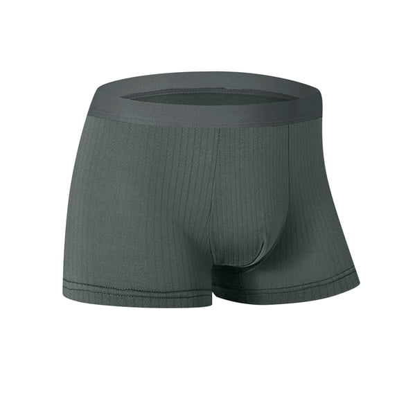 Men's XL Polyester Boxer Briefs - Dark Gray, Ribbed with Comfort Waistband - Moisture Wicking, Durable & Machine Washable