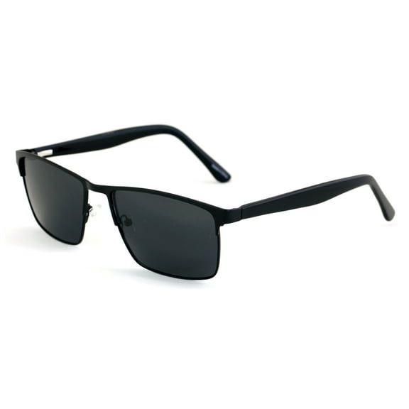 Men’s XL Wide Fit Polarized Sunglasses – 152mm Oversized Optical Frame with UV Protection – Lightweight & Comfortable Fit Black