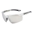 thumbnail image 1 of Men's Xloop Sunglasses Half Rim Shield Wrap Around Sports Shades UV400 Silver, 1 of 4