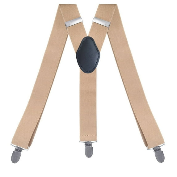 Men's Y-Back 1.4 Inches Wide 4-Clips Adjustable Suspenders