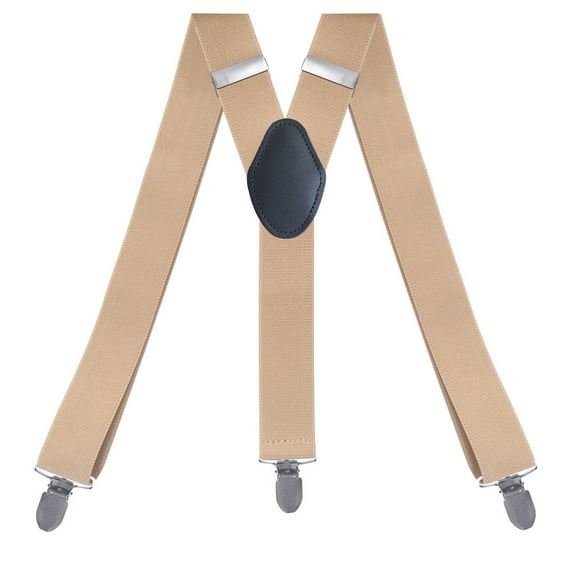 Men's Y-Back 1.4 Inches Wide 4-Clips Adjustable Suspenders