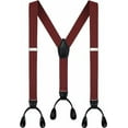 thumbnail image 1 of Men's Y-Back 1.4 Inches Wide Button End Elastic Adjustable Suspenders, 1 of 8