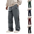 thumbnail image 1 of Men's Y2K Baggy Sweatpants Parachute Pants Wide Leg Vintage Track Pants Casual Streetwear Dark Gray XL, 1 of 9