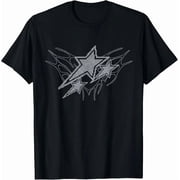 Mens Y2K Cyber Tribal Star Graphic T-Shirt