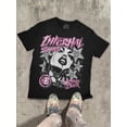 thumbnail image 1 of Men's Y2K Grunge Gothic Graphic Print Streetwear T-Shirt, 1 of 6