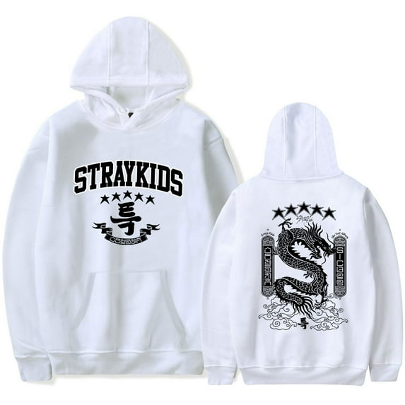 Men's Y2K Stray Kids Merch Cool Long Sleeve Pullover Hoodie polyester Sweatshirt