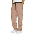 thumbnail image 1 of Men's Y2k Baggy Sweatpants - Wide Leg Open Bottom Joggers with Pockets, Streetwear for Tall & Regular Sizes Camel L, 1 of 5