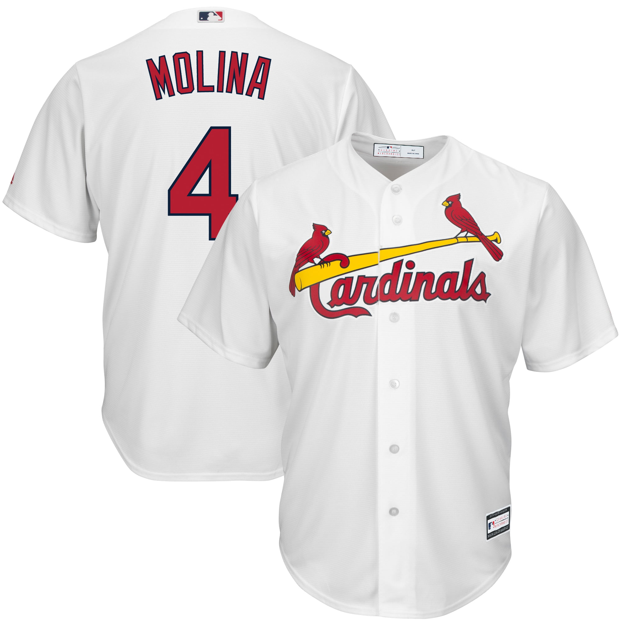 Men's Yadier Molina White St. Louis Cardinals Big & Tall Replica