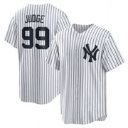 Men's Yankees Baseball Team Aa_ron_Judge#99 Jersey_s Fans Gift Tee Classic Sports Short Sleeved Tops Embroidered Button-down Breathable Shirt