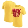 thumbnail image 1 of Men's Yellow Hulk Hogan Hulk Rules Forever T-Shirt, 1 of 3