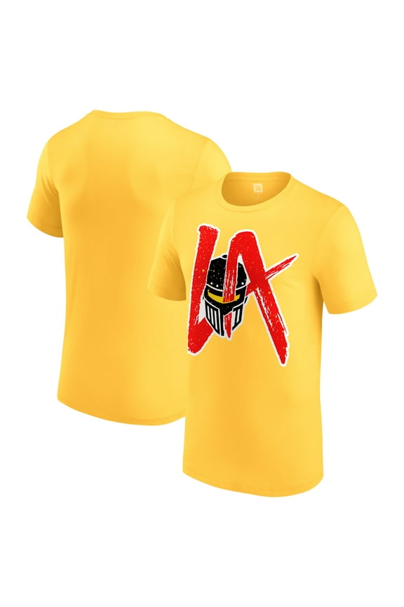 Men's Yellow LA Knight Big Logo T-Shirt