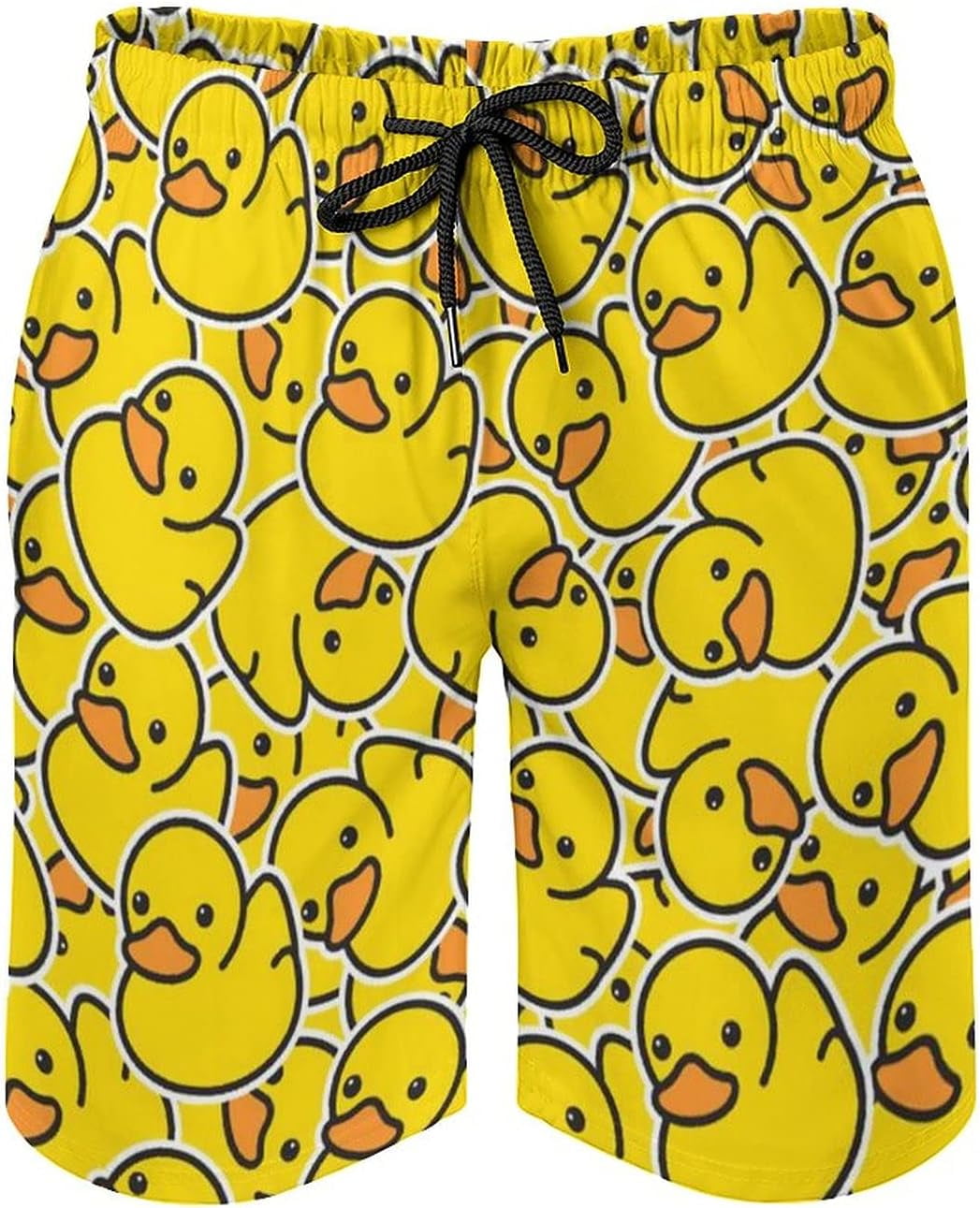 Men's Yellow Rubber Ducky Pattern Beach Trunks for Men Shorts Swimming