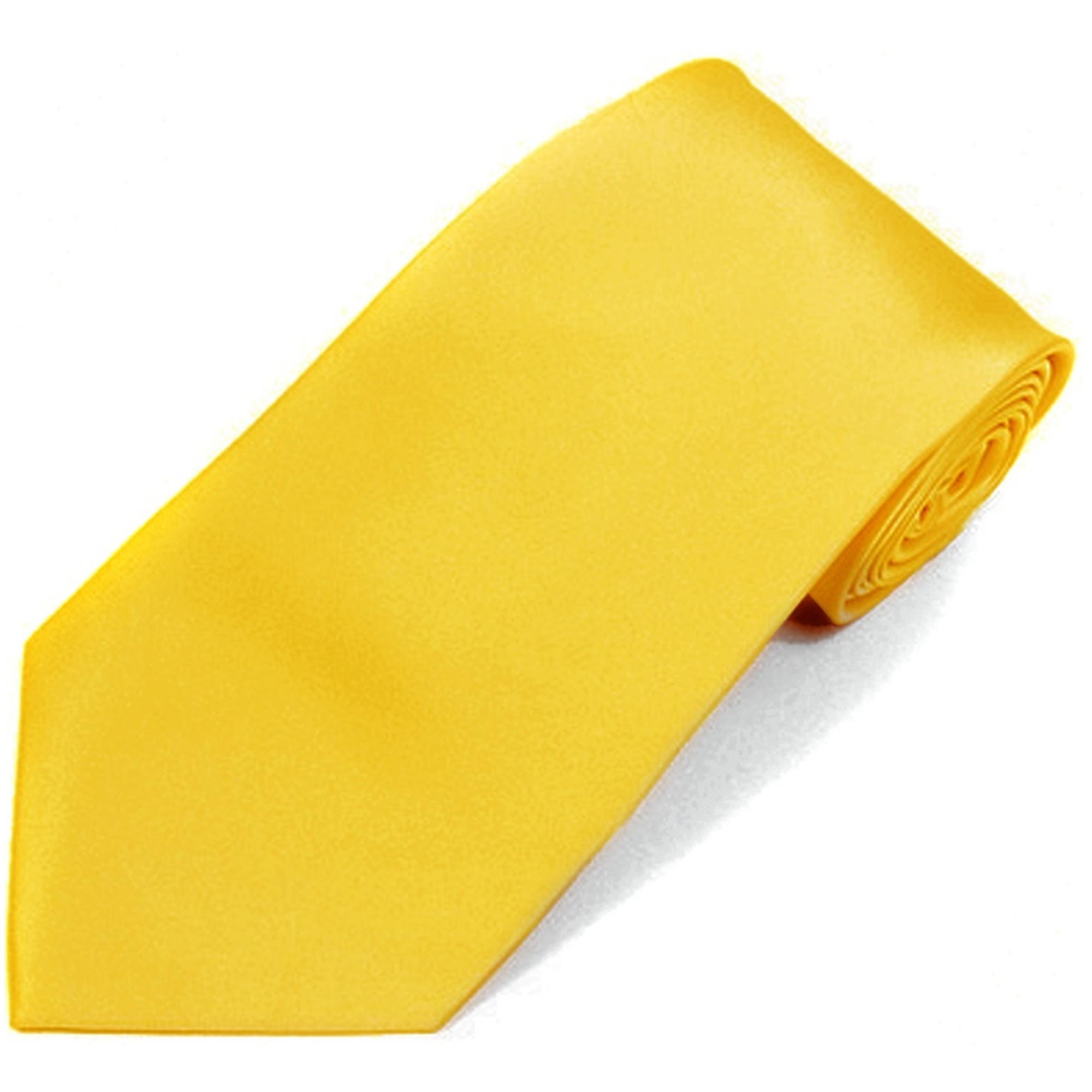Men's Yellow Silk Satin Wedding Neck Tie