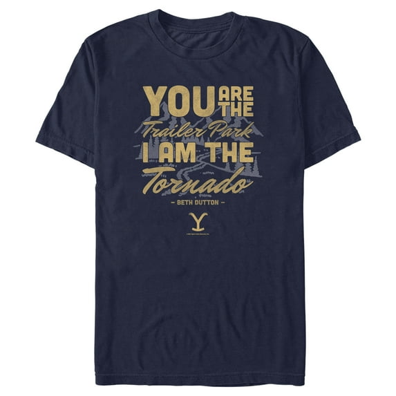 Men's Yellowstone Beth Dutton Trailer Park I Am The Tornado Graphic T-Shirt
