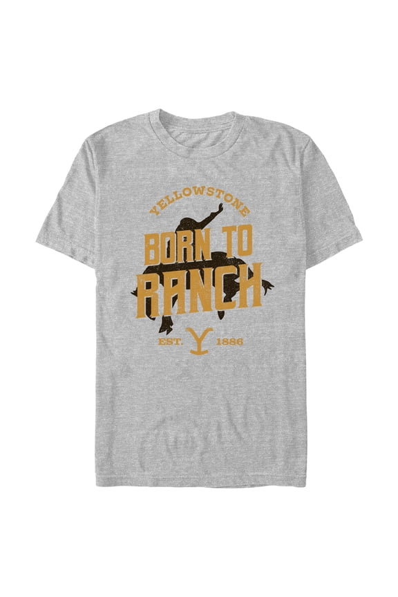 Men's Yellowstone Born to Ranch Dutton Silhouette Graphic T-Shirt