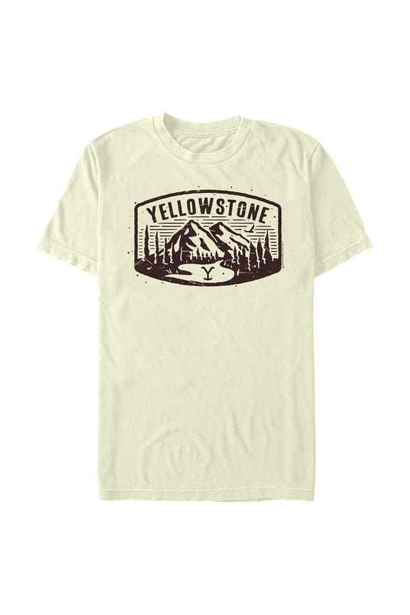 Men's Yellowstone Brown Dutton Ranch Montana Landscape Scenery Graphic T-Shirt