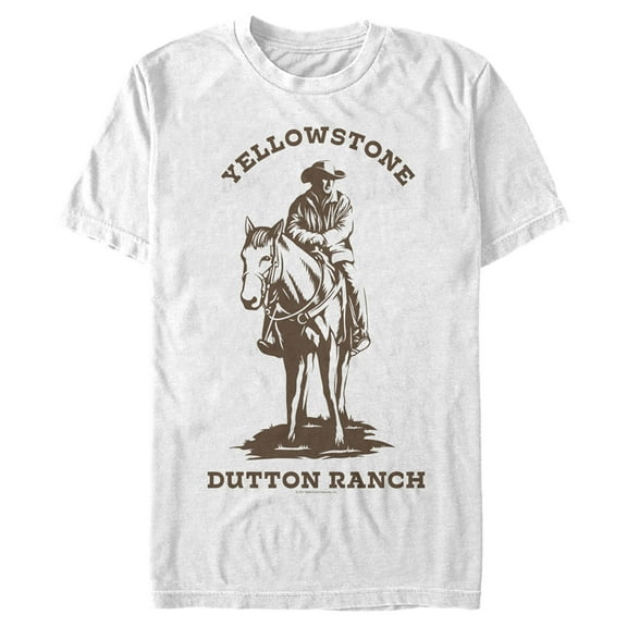 Men's Yellowstone Brown John Dutton Riding Horse  Graphic T-Shirt