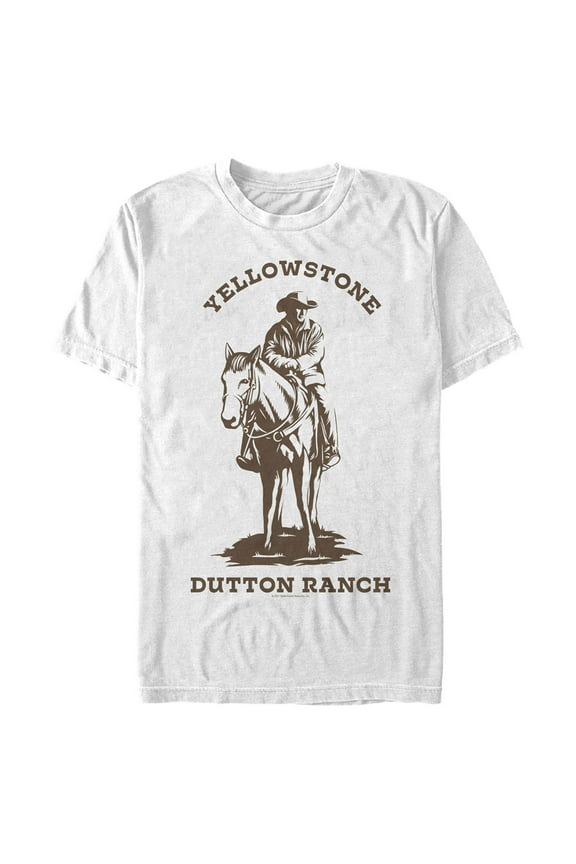 Men's Yellowstone Brown John Dutton Riding Horse Graphic T-Shirt