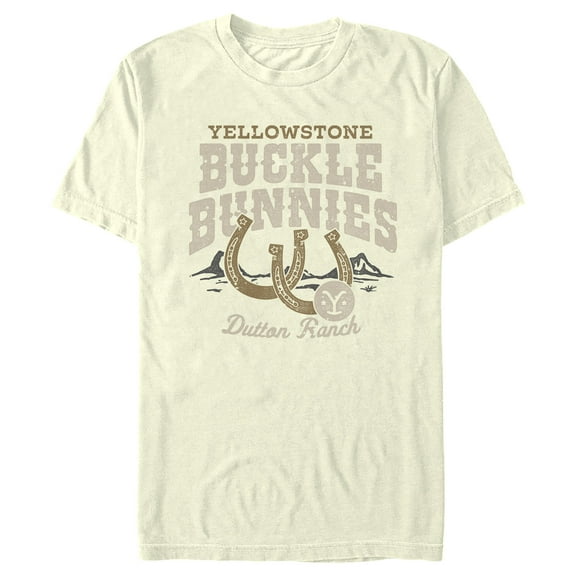 Men's Yellowstone Buckle & Bunnies Horseshoes Dutton Ranch  Graphic T-Shirt
