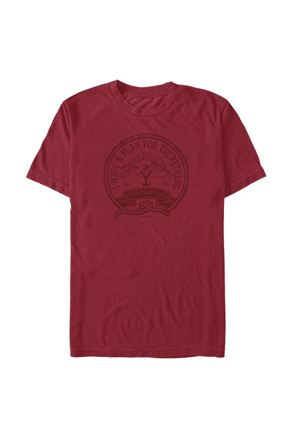 Men's Yellowstone Circle Rope I Have A Plan For Everything Graphic T-Shirt