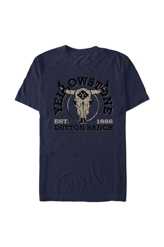 Men's Yellowstone Cow Skull Dutton Ranch Graphic T-Shirt