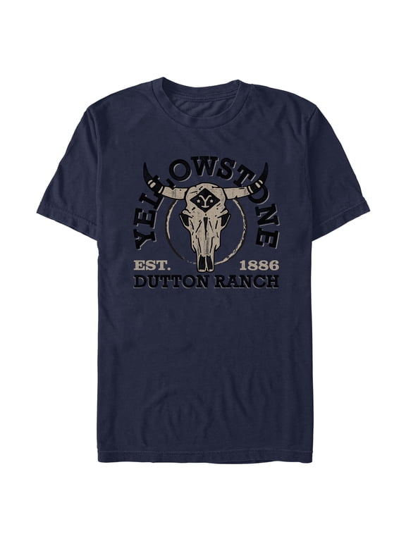 Men's Yellowstone Cow Skull Dutton Ranch Graphic T-Shirt