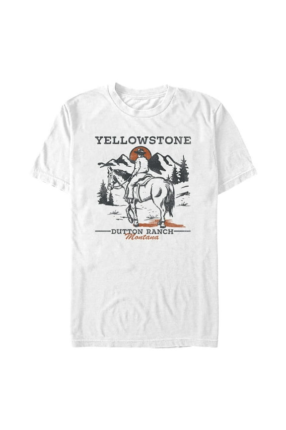 Men's Yellowstone Cowboy John Dutton Ranch Montana Graphic T-Shirt