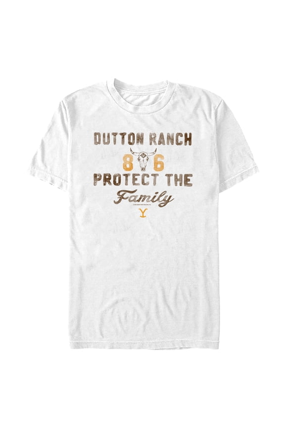 Men's Yellowstone Dutton Ranch 86 Protect the Family Graphic T-Shirt