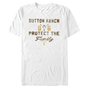 Mens Yellowstone Dutton Ranch 86 Protect the Family Graphic T-Shirt