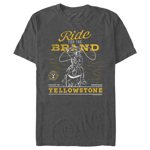 Men's Yellowstone Dutton Ranch Cowboy Ride For The Brand Graphic T-Shirt