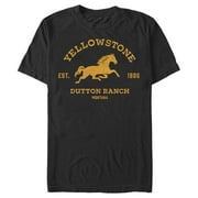 Mens Yellowstone Dutton Ranch Horse Logo Graphic T-Shirt