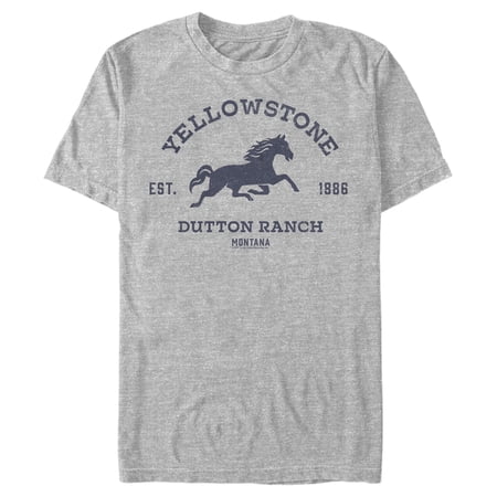Men's Yellowstone Dutton Ranch Horse Logo Graphic T-Shirt