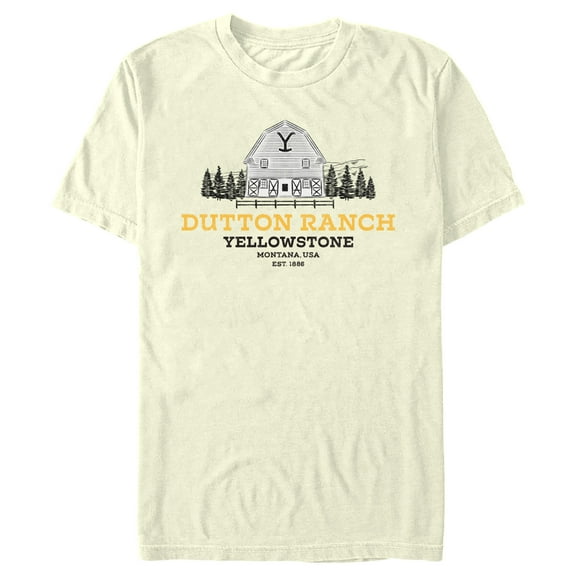 Men's Yellowstone Dutton Ranch Montana USA Est. 1886 Graphic T-Shirt
