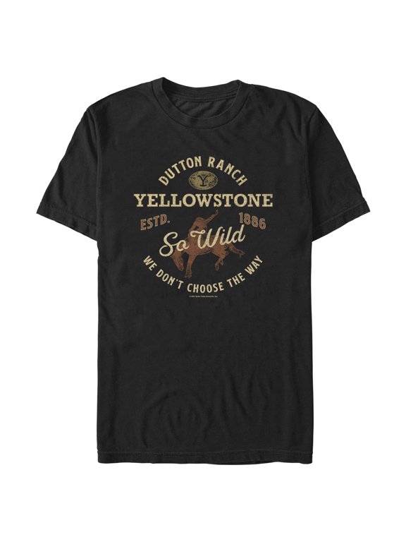 Men's Yellowstone Dutton Ranch So Wild ESTD. 1886 Graphic T-Shirt