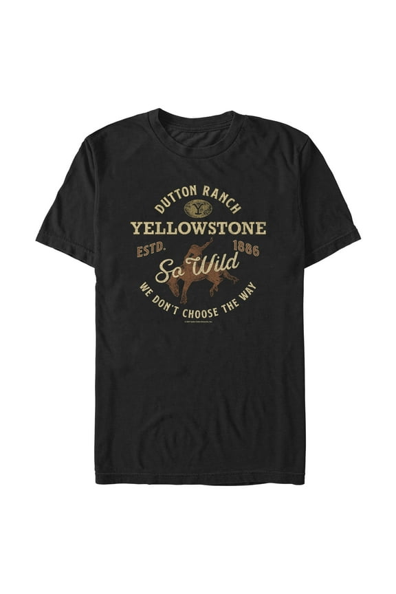 Men's Yellowstone Dutton Ranch So Wild ESTD. 1886 Graphic T-Shirt