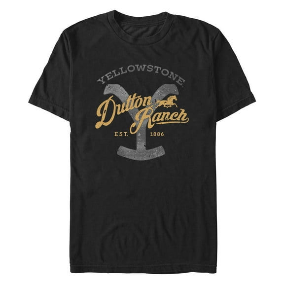 Men's Yellowstone Dutton Ranch Work Logo Graphic T-Shirt