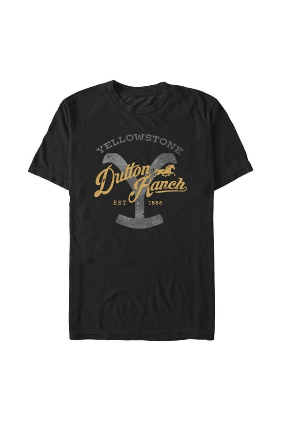 Men's Yellowstone Dutton Ranch Work Logo  Graphic T-Shirt