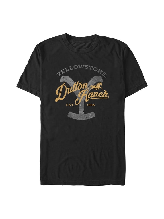 Men's Yellowstone Dutton Ranch Work Logo Graphic T-Shirt