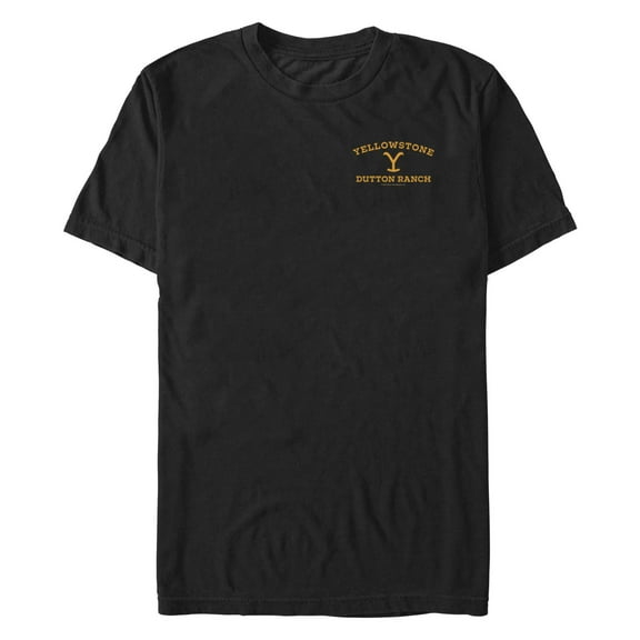 Men's Yellowstone Dutton Ranch Yellow Pocket Hit  Graphic T-Shirt