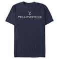 thumbnail image 1 of Men's Yellowstone White Dutton Ranch Brand Logo Graphic T-Shirt, 1 of 5