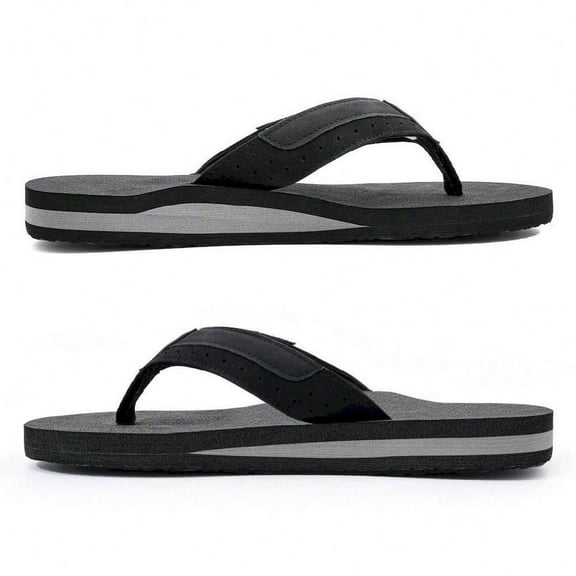 Men's Yoga Mat Flip Flops - Casual Comfort Slippers with Arch Support for Indoor & Outdoor Use, Durable and Supportive