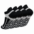 thumbnail image 1 of Non Slip Grip Socks for Men, PUTUO Cotton Pilates Hospital Fitness Sports Socks for Men with Grips, 4 Pairs, Size 13-15, 1 of 8