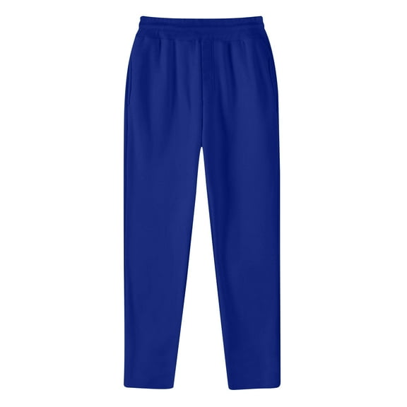 Men's Yoga Sweatpants Open Bottom Sweat Pants Drawstring Athletic Lounge Pants Fashion Elastic Waist Solid Color Casual Sweat Length Pants with Pockets