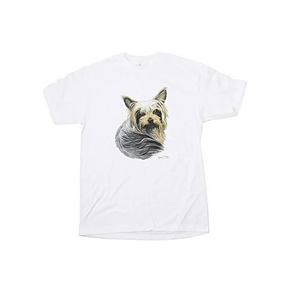 Men's Yorkshire Terrier Print T Shirt - White, 3XL