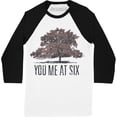 thumbnail image 1 of Men's You Me At Six Tree Raglan Baseball Jersey Small Black, 1 of 2