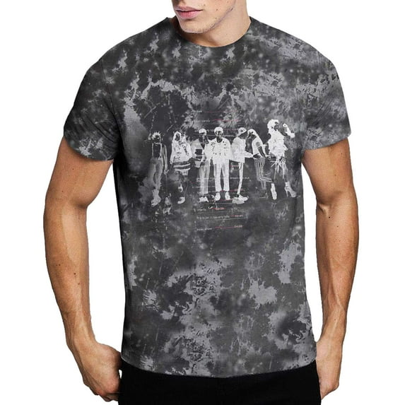 Men's Yungblud Weird Tracklist (Dip-Dye) Tie Dye T-shirt Medium Grey
