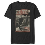 Men's ZZ TOP Tres Hombres Poster  Graphic Tee Black Large
