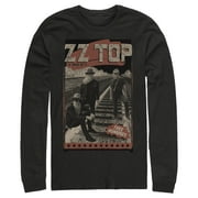 Men's ZZ TOP Tres Hombres Poster  Long Sleeve Shirt Black 2X Large