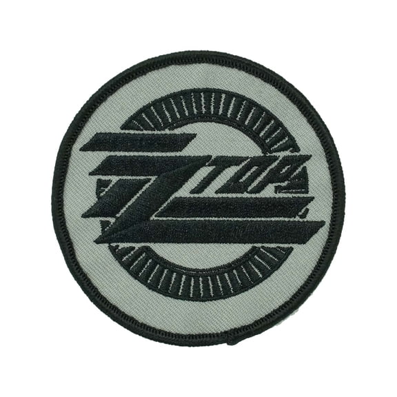 Men's ZZ Top Circle Logo Embroidered Patch Black